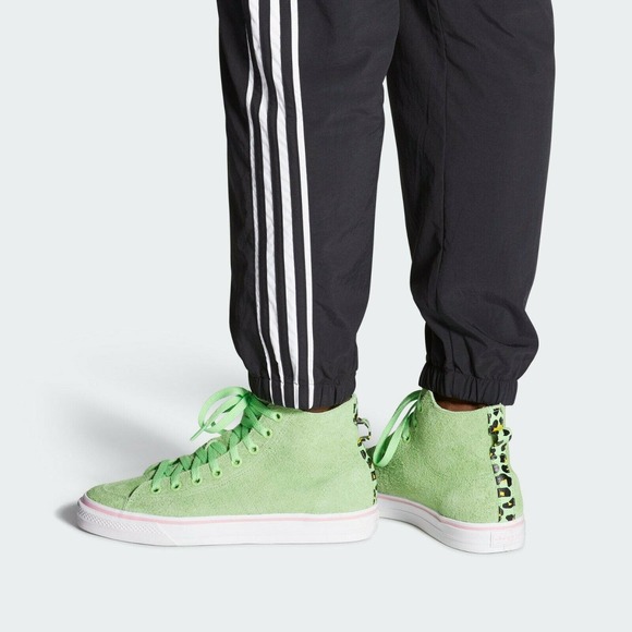 Adidas Na-Kel Smith Mens Nizza Hi RF Sneakers Size 8 Spring Green Pins EF1032 - Picture 11 of 13